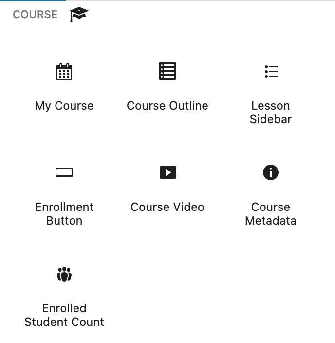 Course block layout